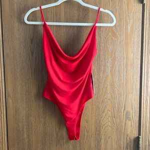 Red bodysuit